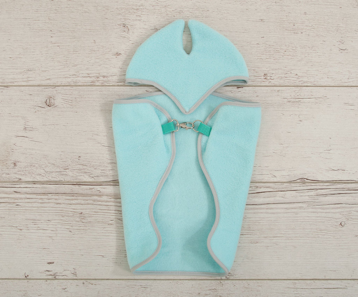 Set for Hobby Horse A3: Fleece blanket + earmuffs - light mint