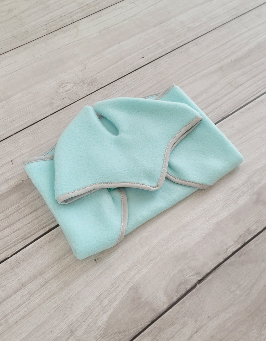 Set for Hobby Horse A3: Fleece blanket + earmuffs - light mint