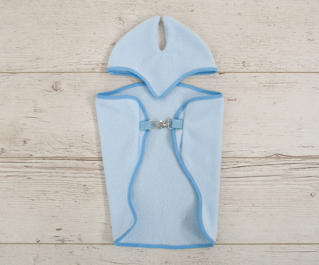 Set for Hobby Horse A4 and A5: Fleece blanket + earmuffs - light blue