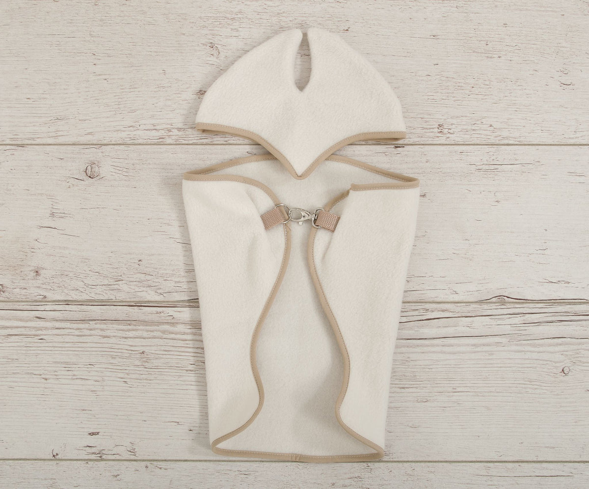 Set for Hobby Horse A3: Fleece blanket + earmuffs - cream