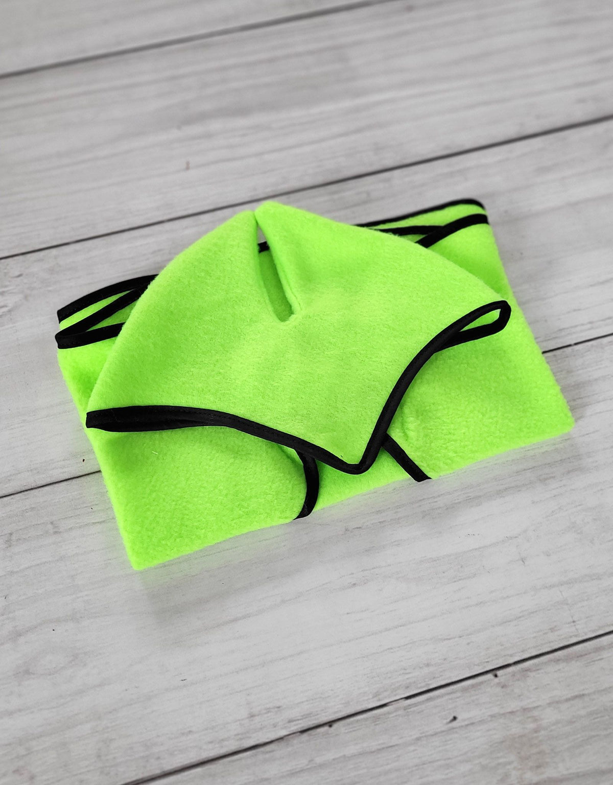 Set for Hobby Horse A3: Fleece blanket + earmuffs - neon green