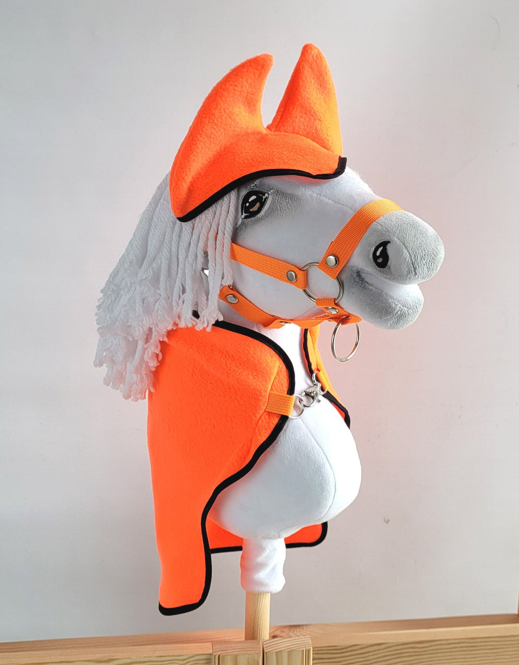 Set for Hobby Horse A4 and A5: Fleece blanket + earmuffs - neon orange