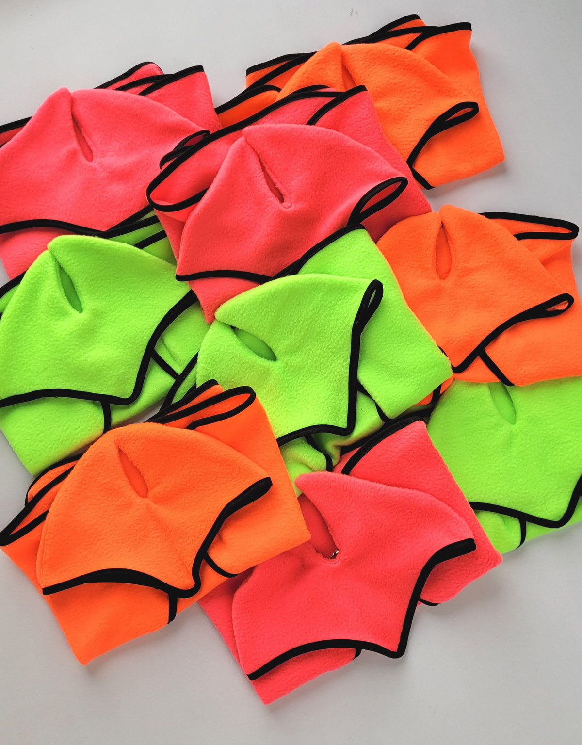 Set for Hobby Horse A3: Fleece blanket + earmuffs - neon orange