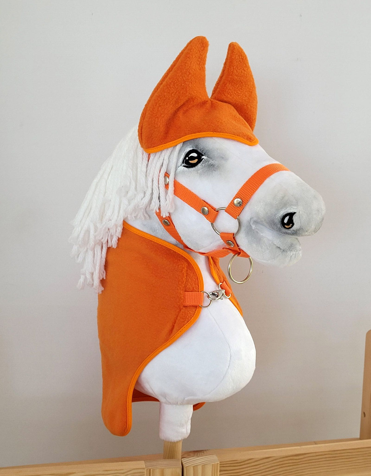 Set for Hobby Horse A4 and A5: Fleece blanket + earmuffs - orange