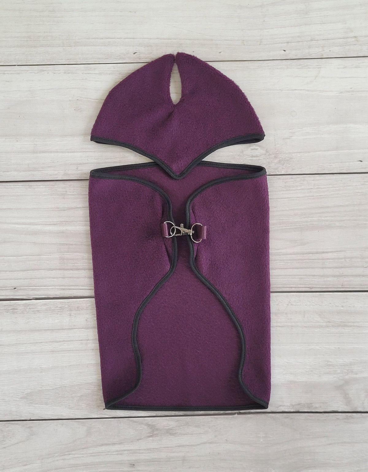 Set for Hobby Horse A4 and A5: Fleece blanket + earmuffs - plum