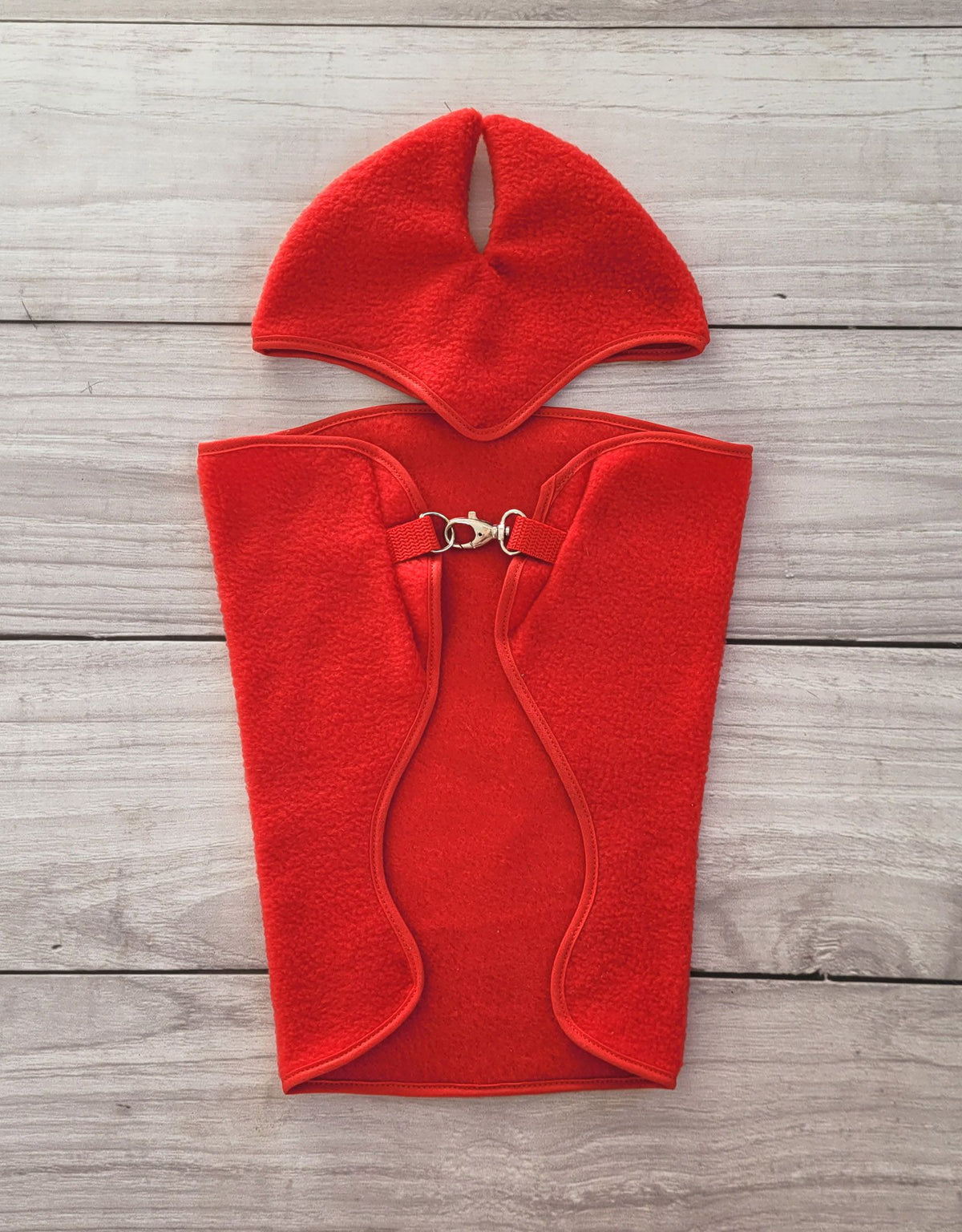 Set for Hobby Horse A3: Fleece blanket + earmuffs - red