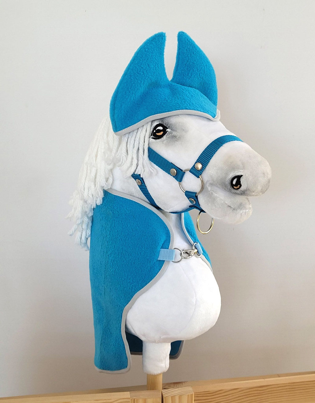 Set for Hobby Horse A4 and A5: Fleece blanket + earmuffs - turquoise