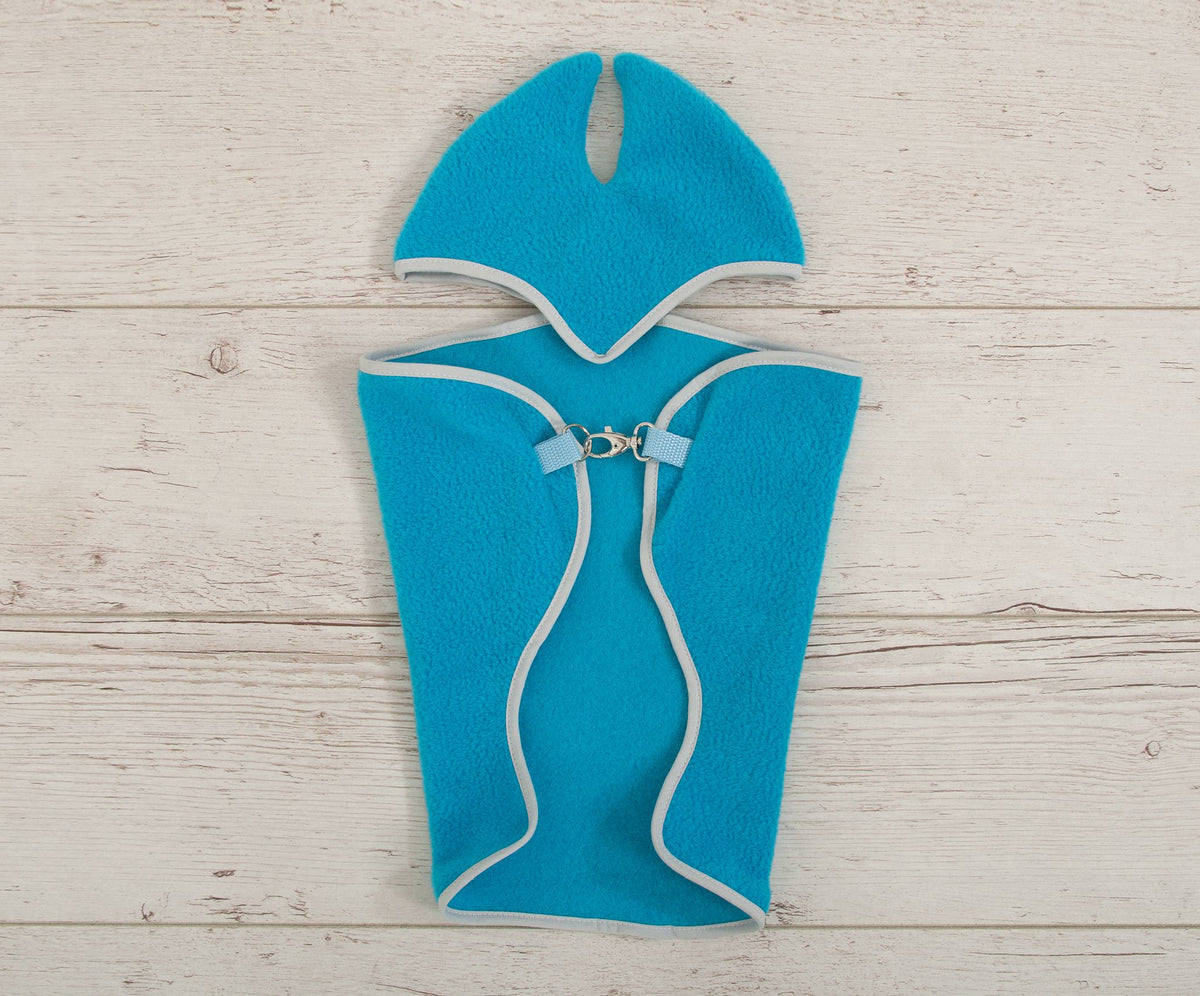 Set for Hobby Horse A3: Fleece blanket + earmuffs - turquoise