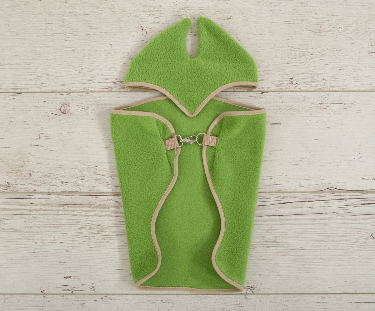 Set for Hobby Horse A3: Fleece blanket + earmuffs - light green