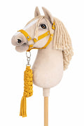 Set for Hobby Horse: the halter A3 + Tether made of cord - honey yellow