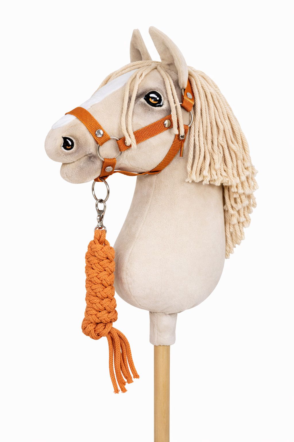 Set for Hobby Horse: the halter A3 + Tether made of cord - ginger