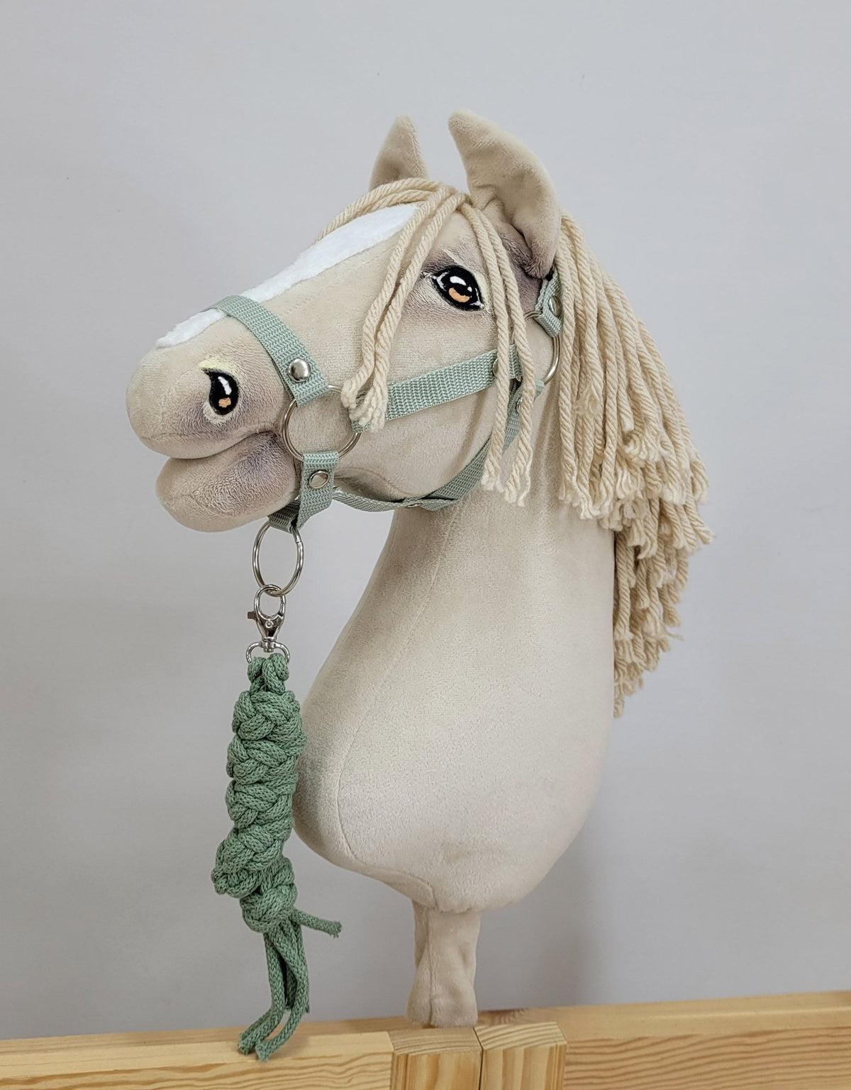 Tether for Hobby Horse made of double-twine cord - sage