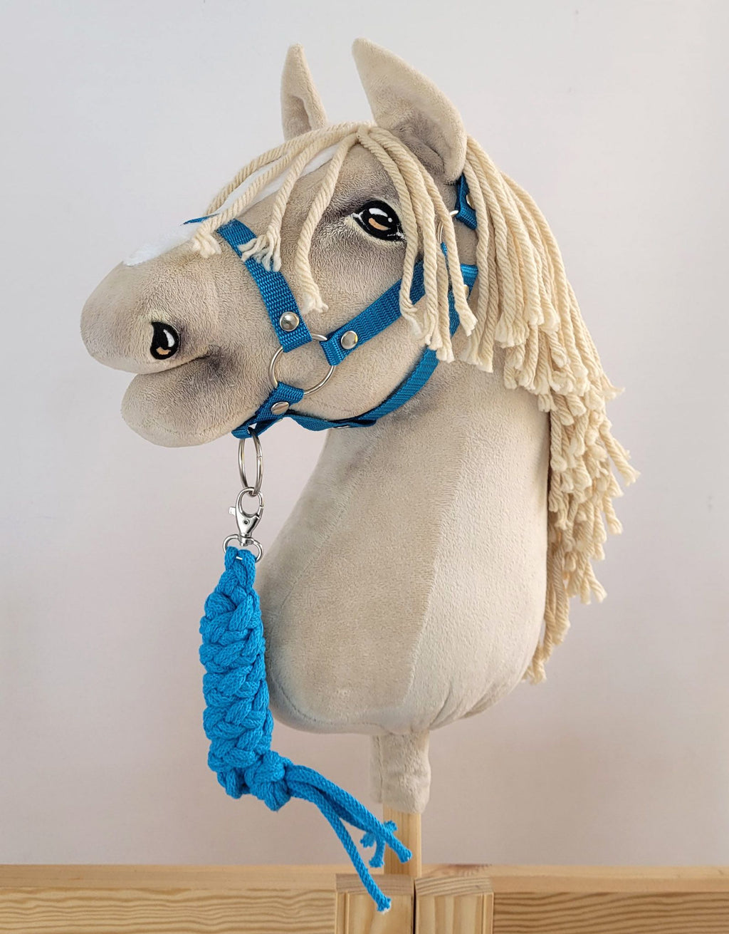 Tether for Hobby Horse made of double-twine cord - turquoise