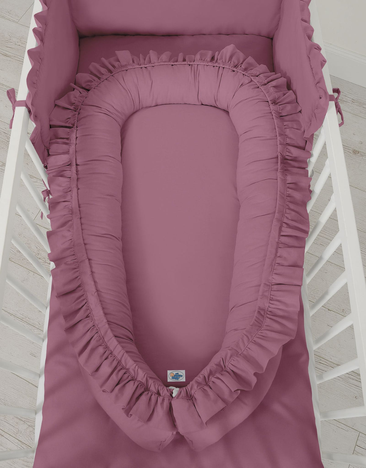 Baby nest Premium Cocoon for infants with a ruffle MY SWEET BABY- pastel violet