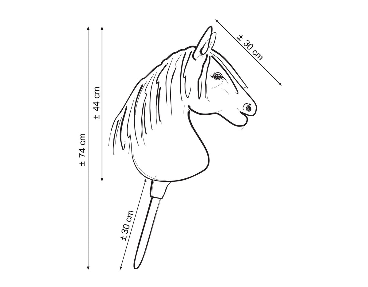 Set for Hobby Horse: the halter A3 + Tether made of cord - navy blue