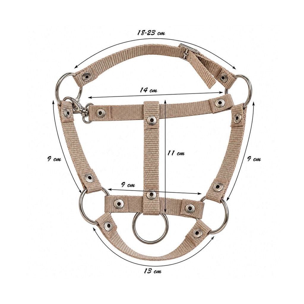 The adjustable halter for Hobby Horse A3 - dark pink with white furry