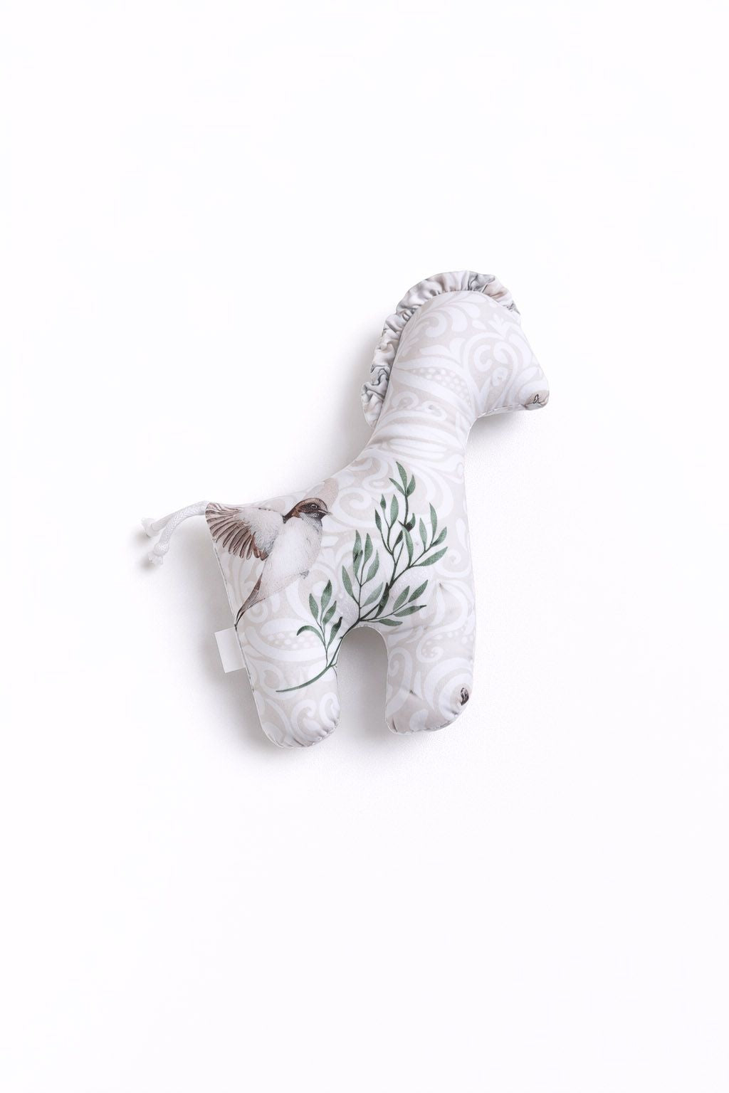 LUCKY Horse - a soft first cuddly toy - Brown birds