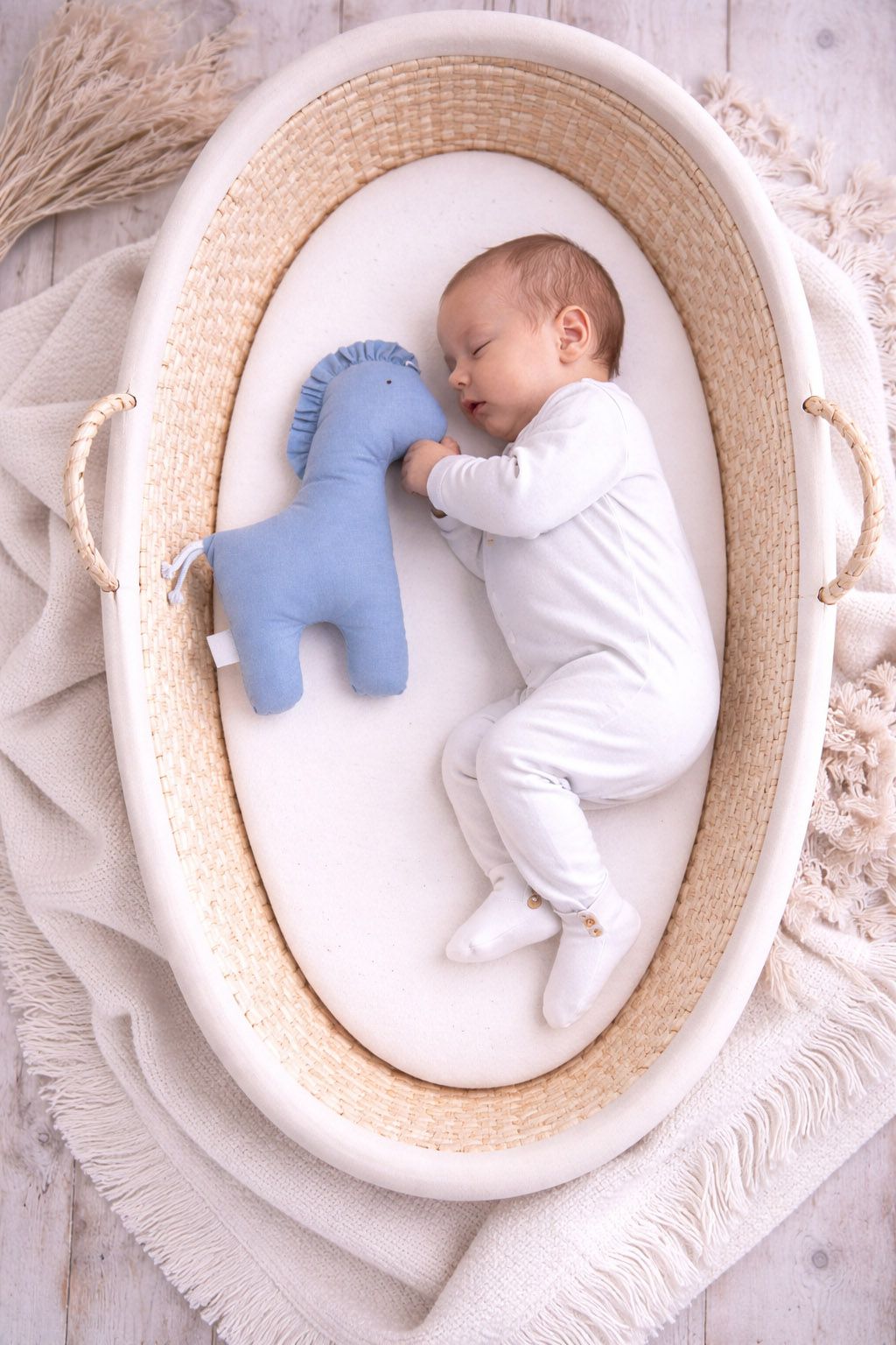 LUCKY Horse - a soft first cuddly toy - Dusty blue