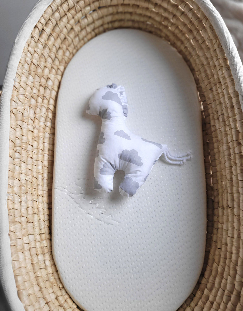 LUCKY Horse - a soft first cuddly toy - Grey clouds