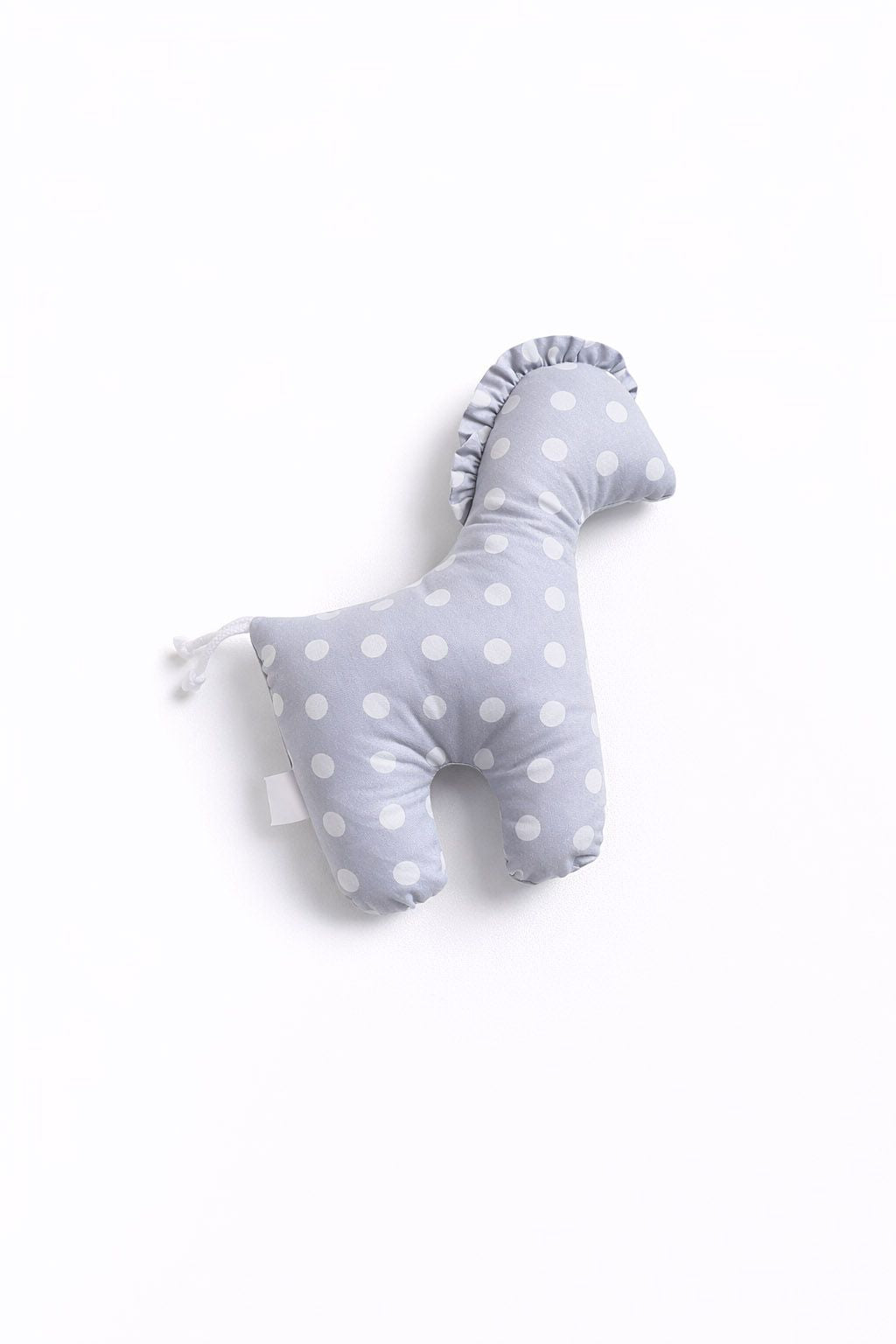 LUCKY Horse - a soft first cuddly toy - Dots on a gray