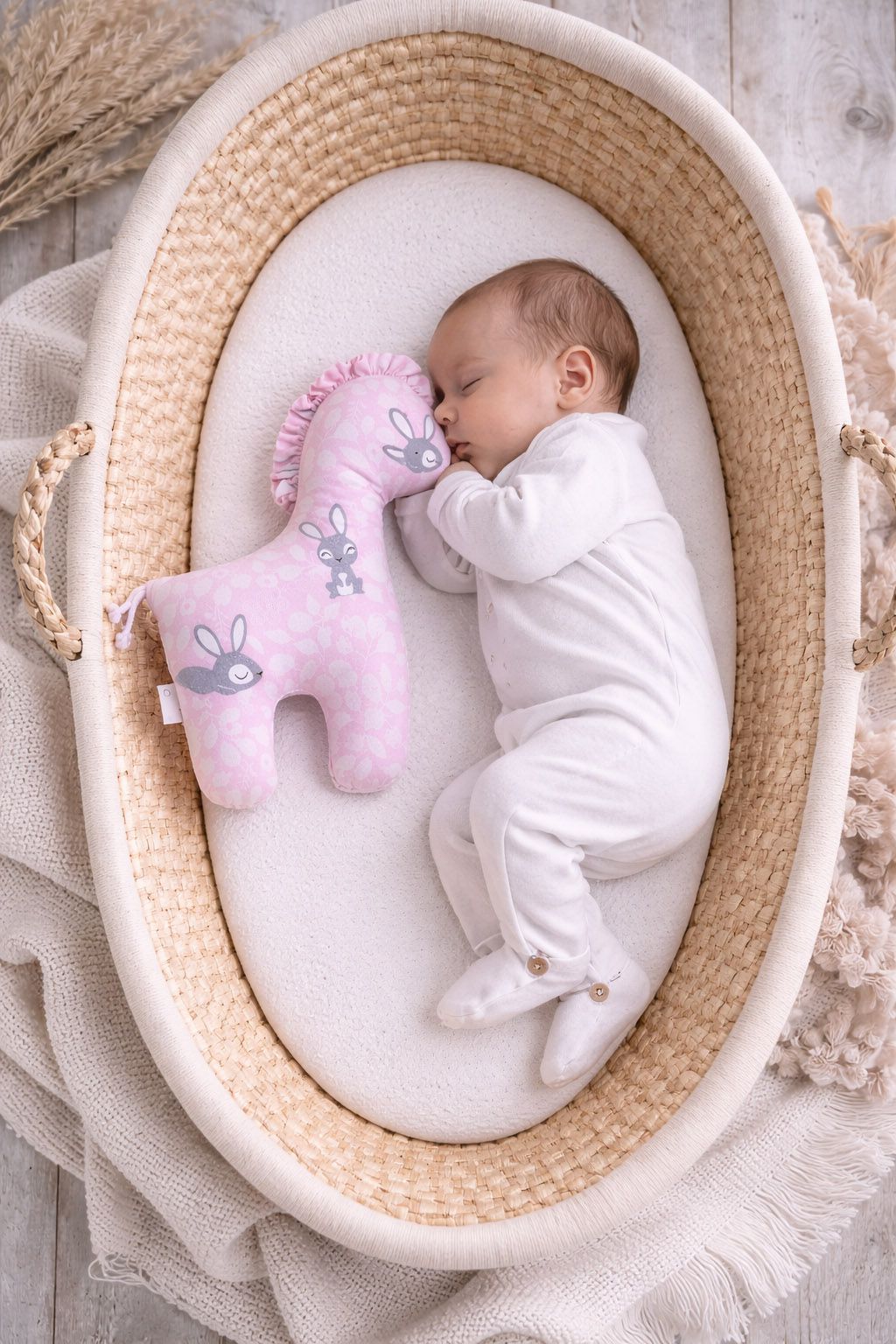 LUCKY Horse - a soft first cuddly toy - Pink Bunnies