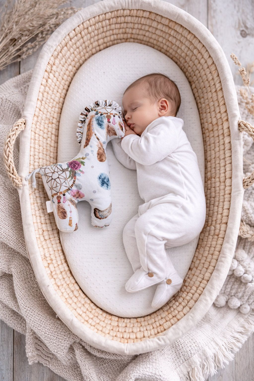 LUCKY Horse - a soft first cuddly toy - Dream catchers white