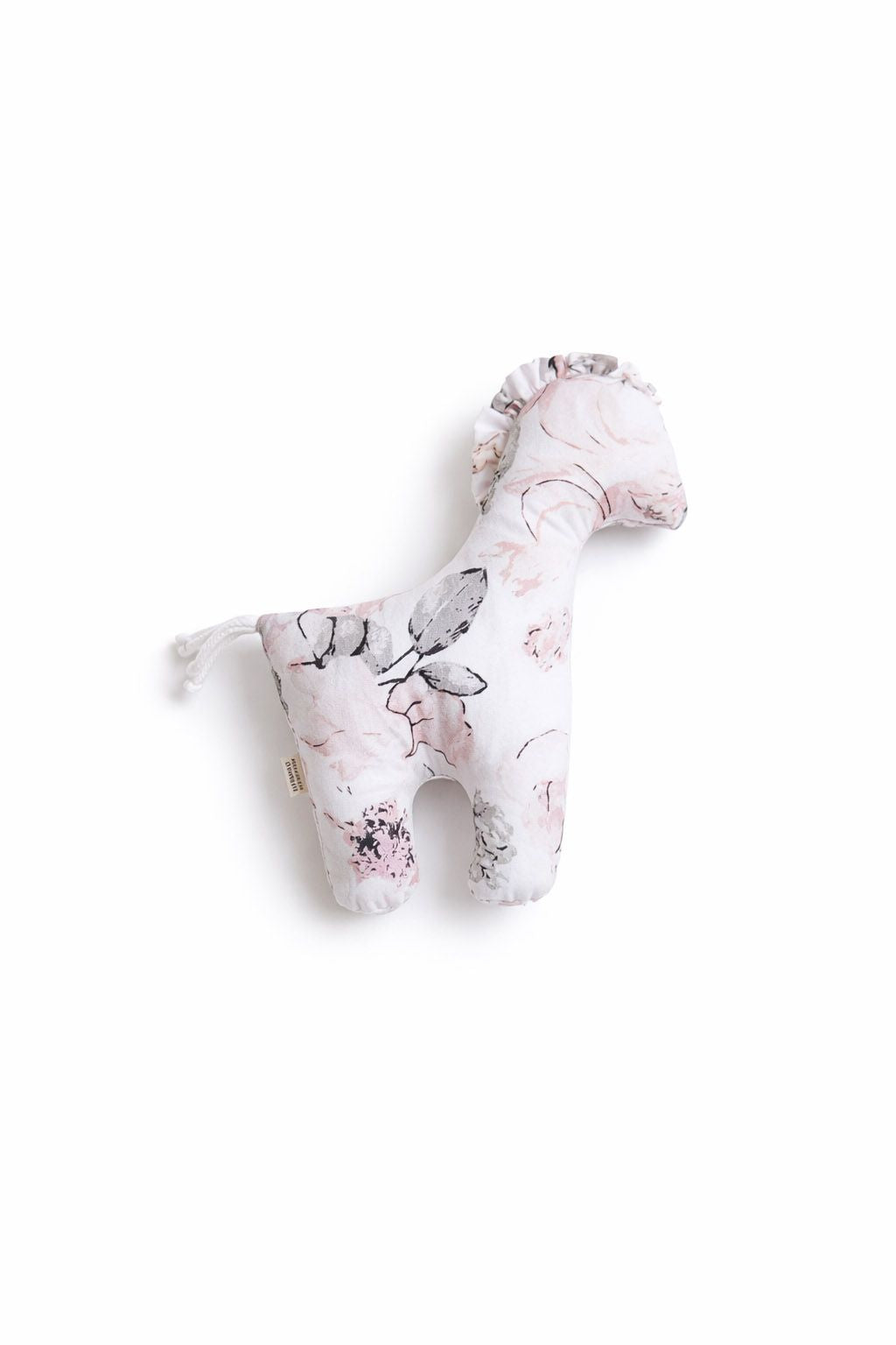LUCKY Horse - a soft first cuddly toy - Sepia roses