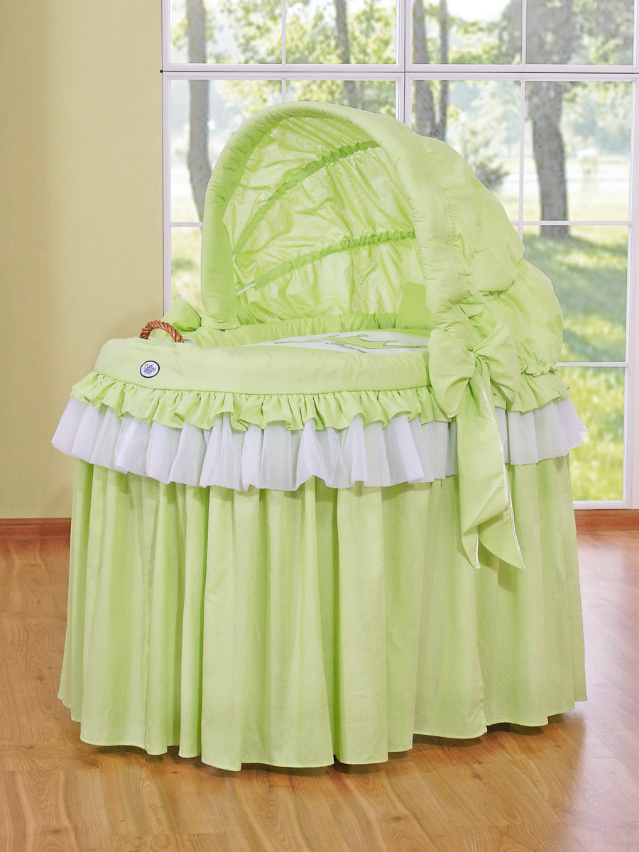 Moses Basket/Wicker hood crib - Little Princess green