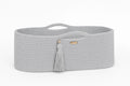 Moses basket BOHO Handmade cotton with mattress - light gray