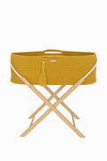 Moses basket BOHO Handmade with stand - honey yellow
