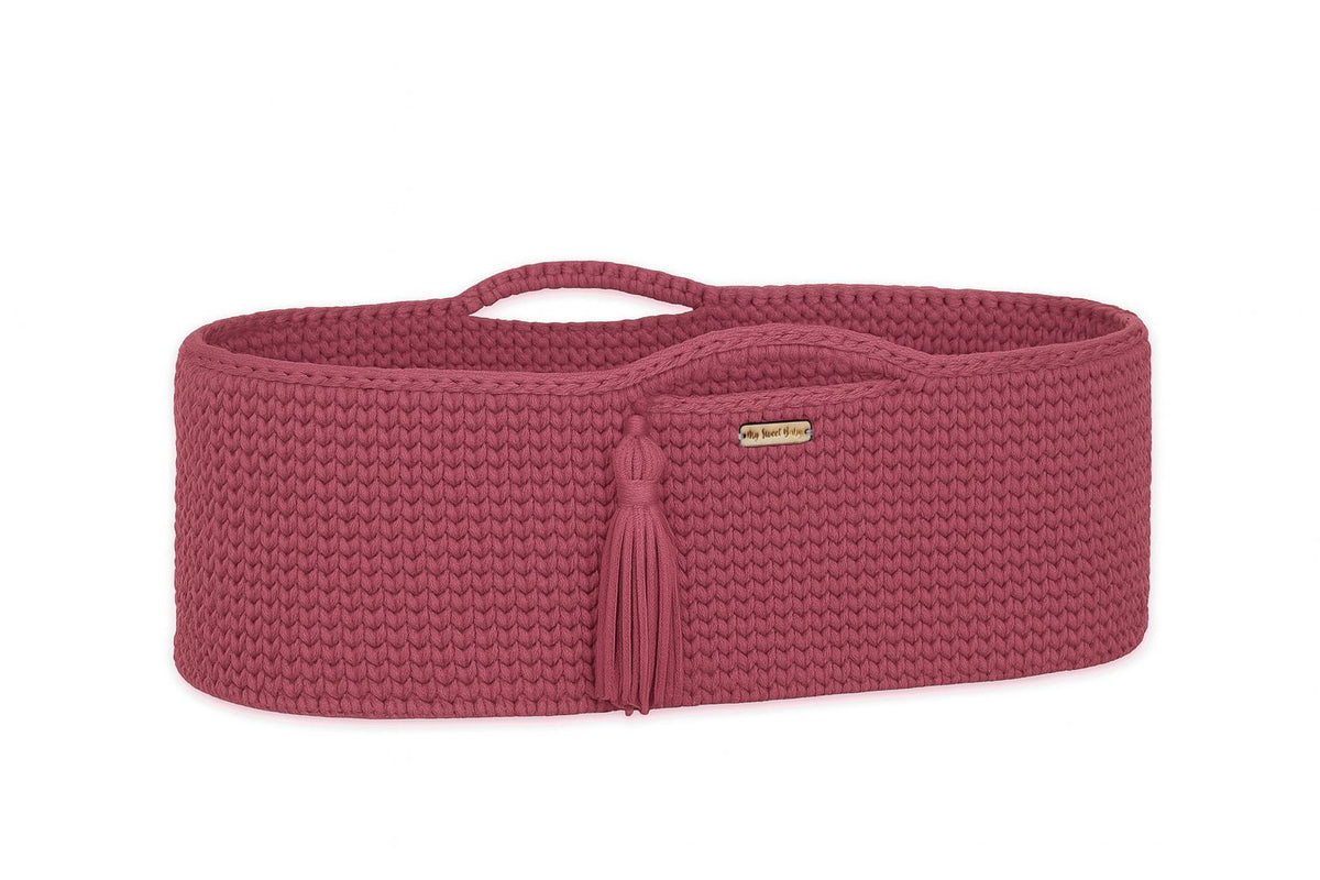 Moses basket BOHO Handmade cotton with mattress - blossom