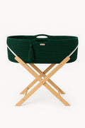Moses basket BOHO Handmade with stand - bottle green