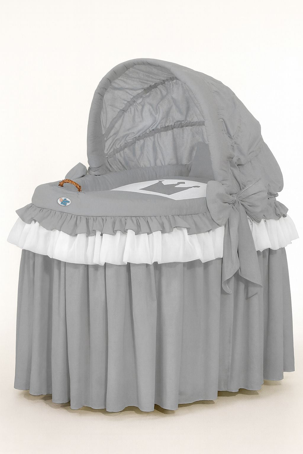 Moses Basket/Wicker hood crib - Little Prince anthracite