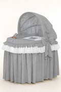 Moses Basket/Wicker hood crib - Little Prince anthracite