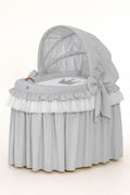 Moses Basket/Wicker hood crib - Little Prince gray