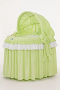 Moses Basket/Wicker hood crib - Little Princess green