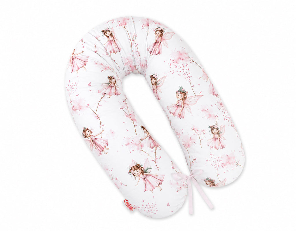 Pregnancy pillow- Longer, removable pillowcase - Blossom Fairies
