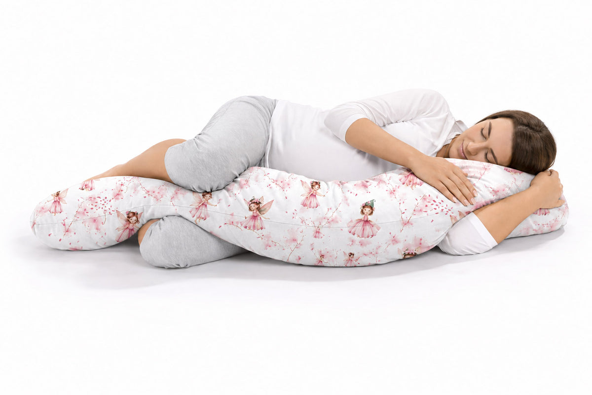 Pregnancy pillow- Longer, removable pillowcase - Blossom Fairies