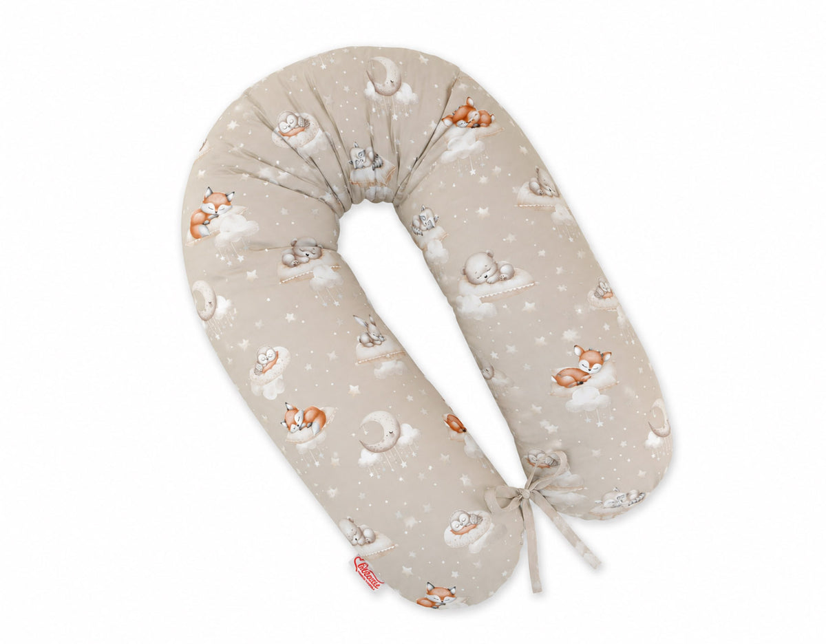 Pregnancy pillow- Longer, removable pillowcase - Twinkle Woodland