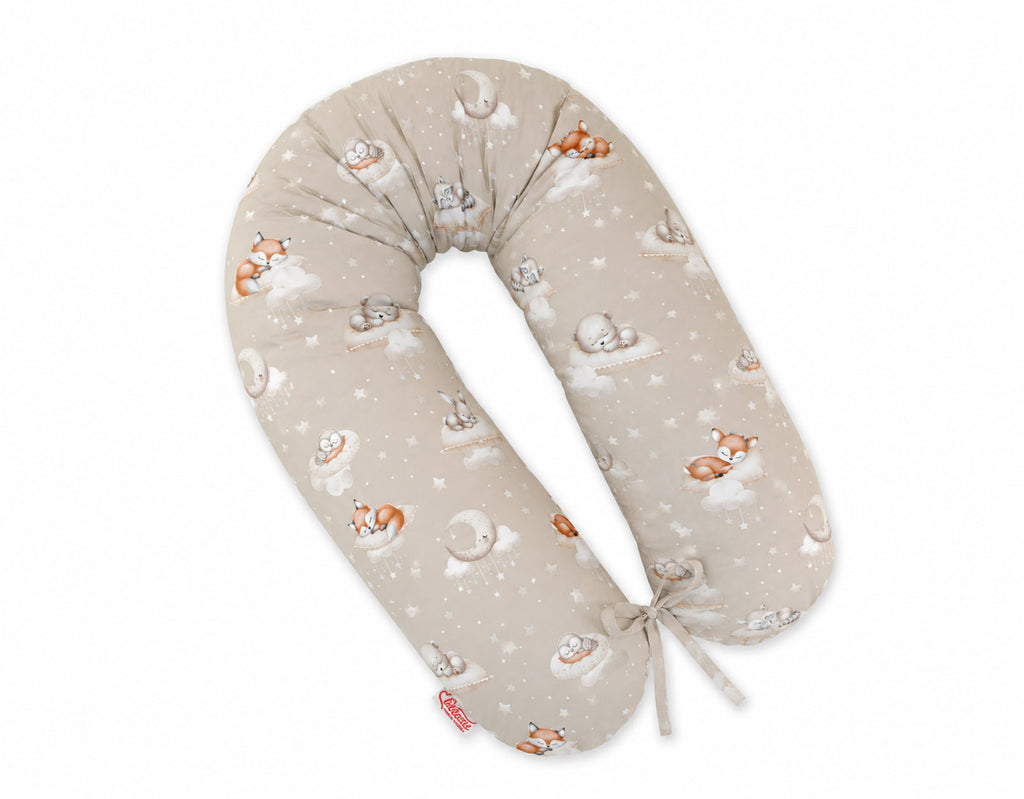 Pregnancy pillow- Longer, removable pillowcase - Twinkle Woodland
