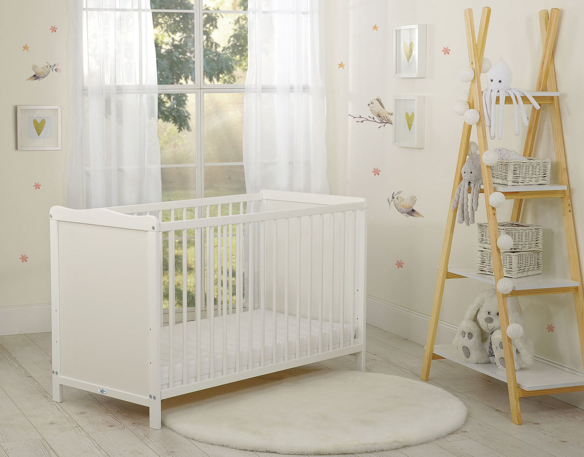 Wooden white baby cot 120x60cm Matteo