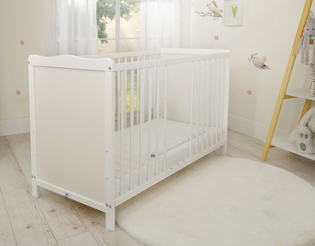 Wooden white baby cot 120x60cm Matteo