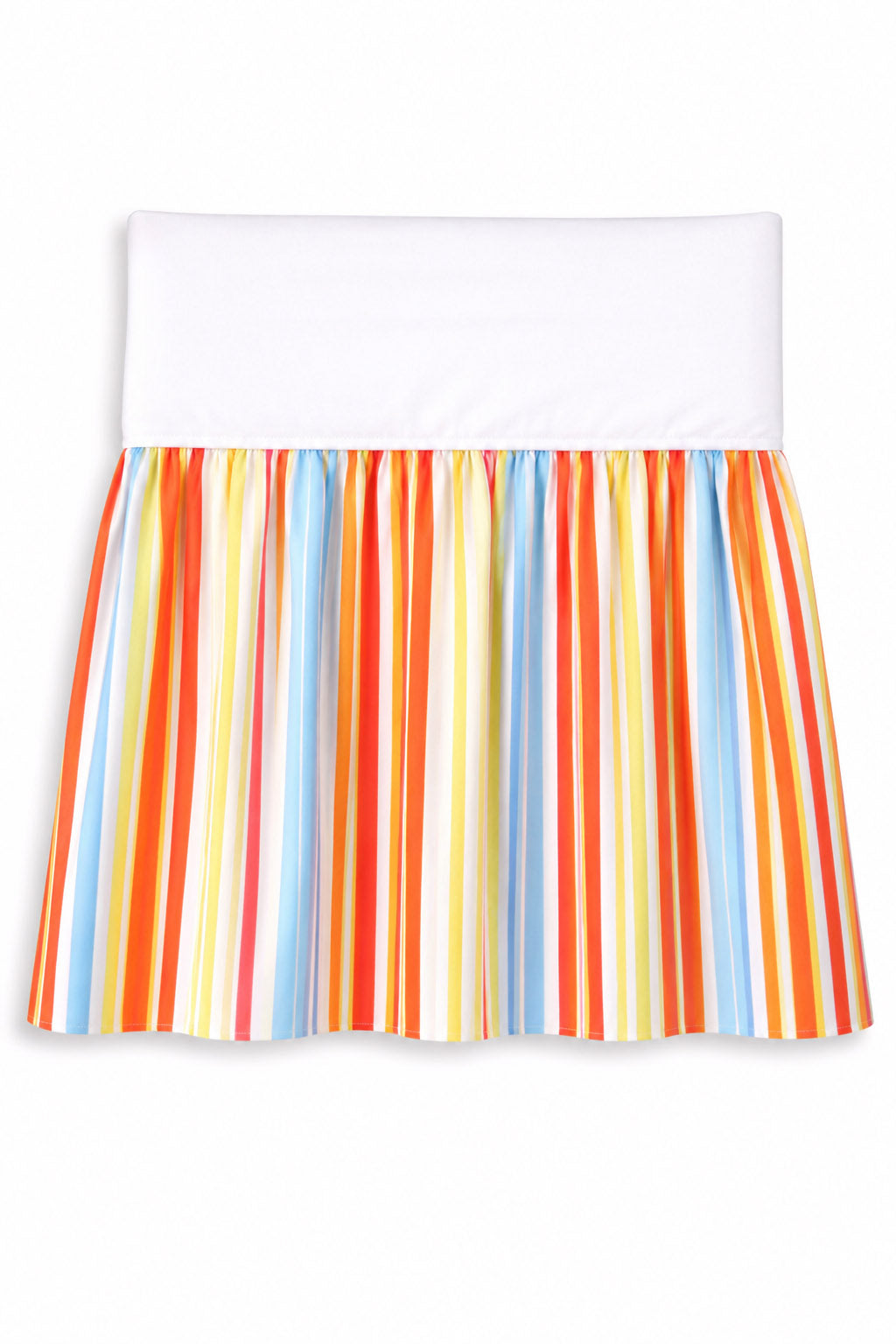 Dust Ruffle Crib - Bed Skirt - Masking flounce 120x60cm - orange strips
