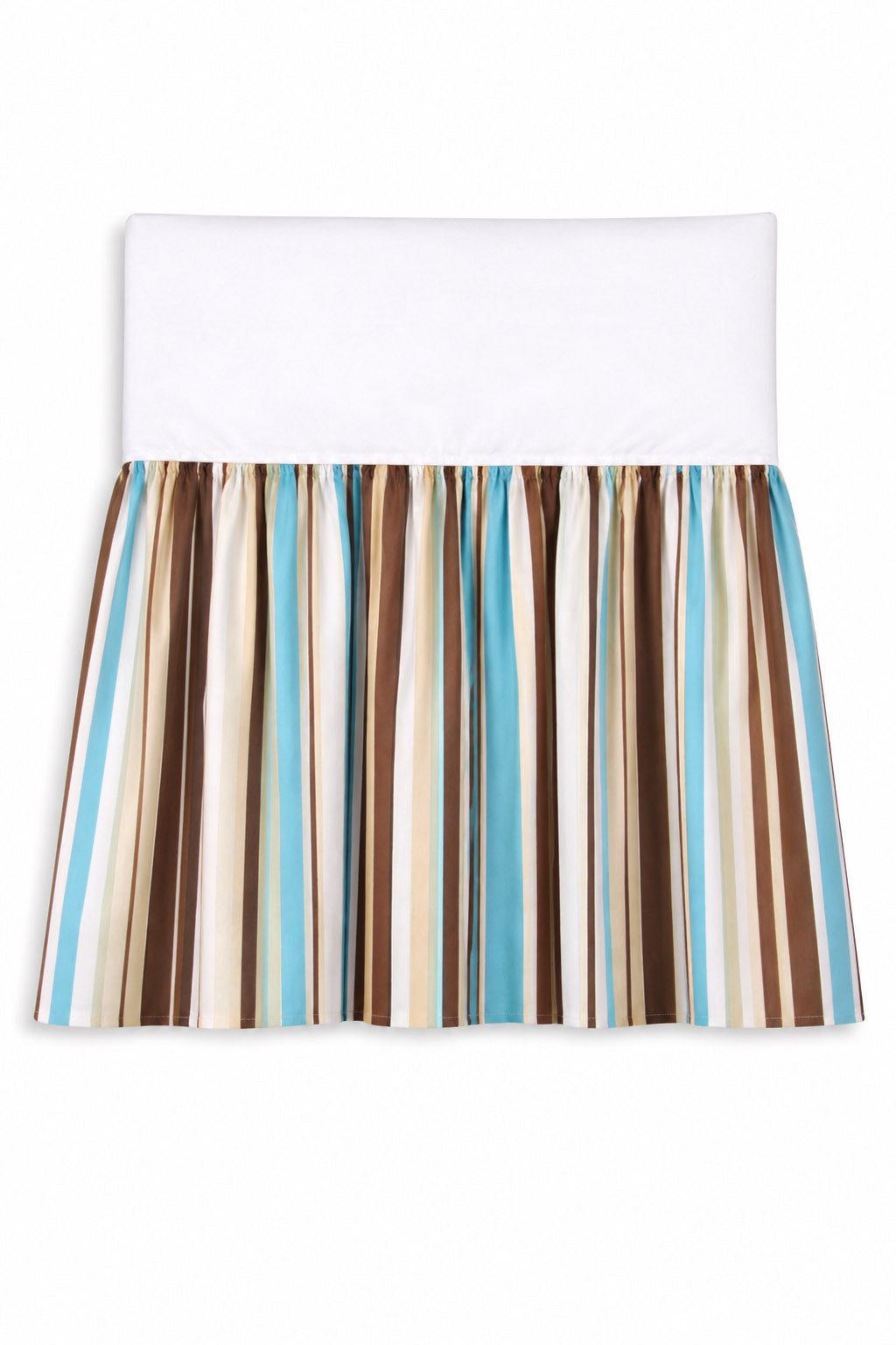 Dust Ruffle Crib - Bed Skirt - Masking flounce 120x60cm - brown strips