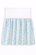 Dust Ruffle Crib - Bed Skirt - Masking flounce 120x60cm - blue flowers