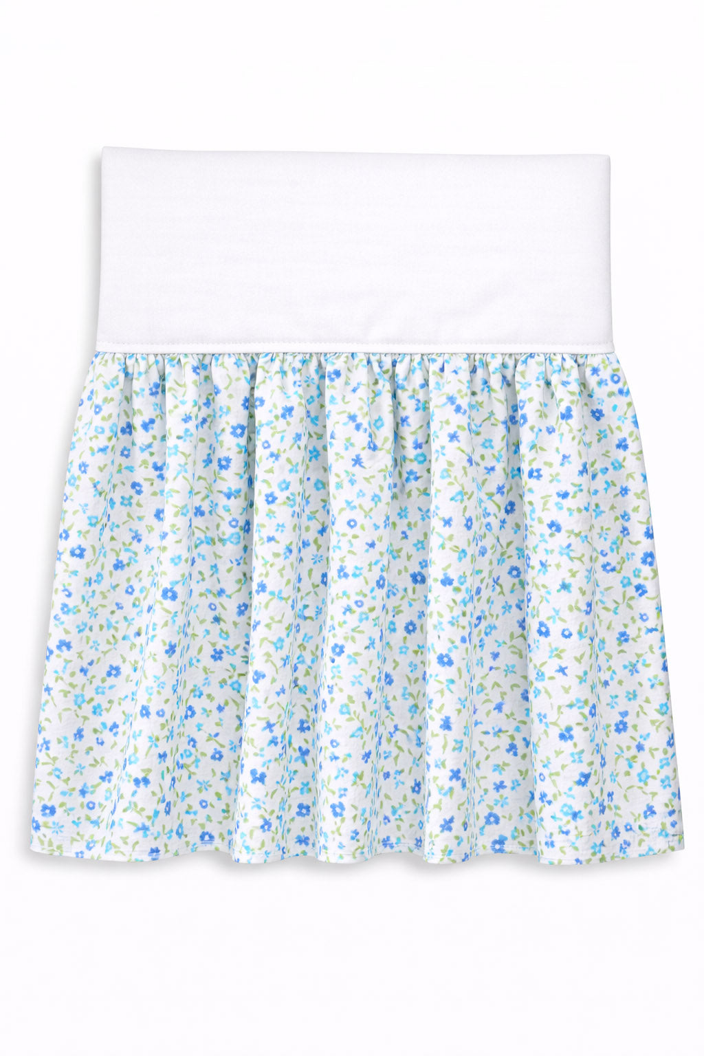 Dust Ruffle Crib - Bed Skirt - Masking flounce 120x60cm - blue flowers