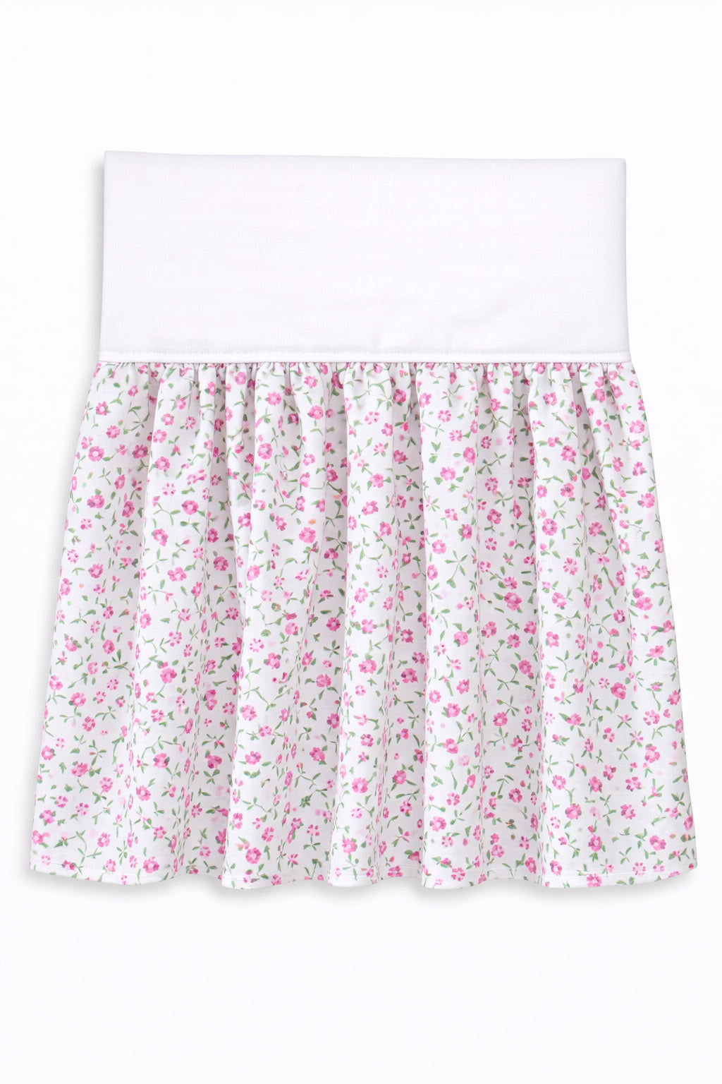 Dust Ruffle Crib - Bed Skirt - Masking flounce 120x60cm - pink flowers