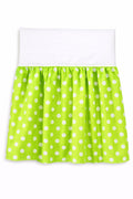 Dust Ruffle Crib - Bed Skirt - Masking flounce 120x60cm - white dots on green