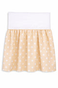 Dust Ruffle Crib - Bed Skirt - Masking flounce 120x60cm - white dots on beige