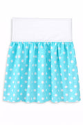 Dust Ruffle Crib - Bed Skirt - Masking flounce 120x60cm - white dots on turquoise